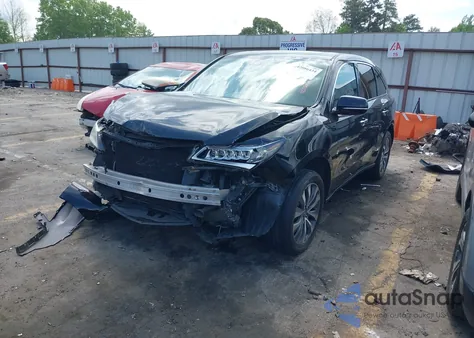 2016 Acura Mdx Technology Acurawatch Plus Packages/Technology Package from USA, damaged, VIN 5FRYD3H46GB002619